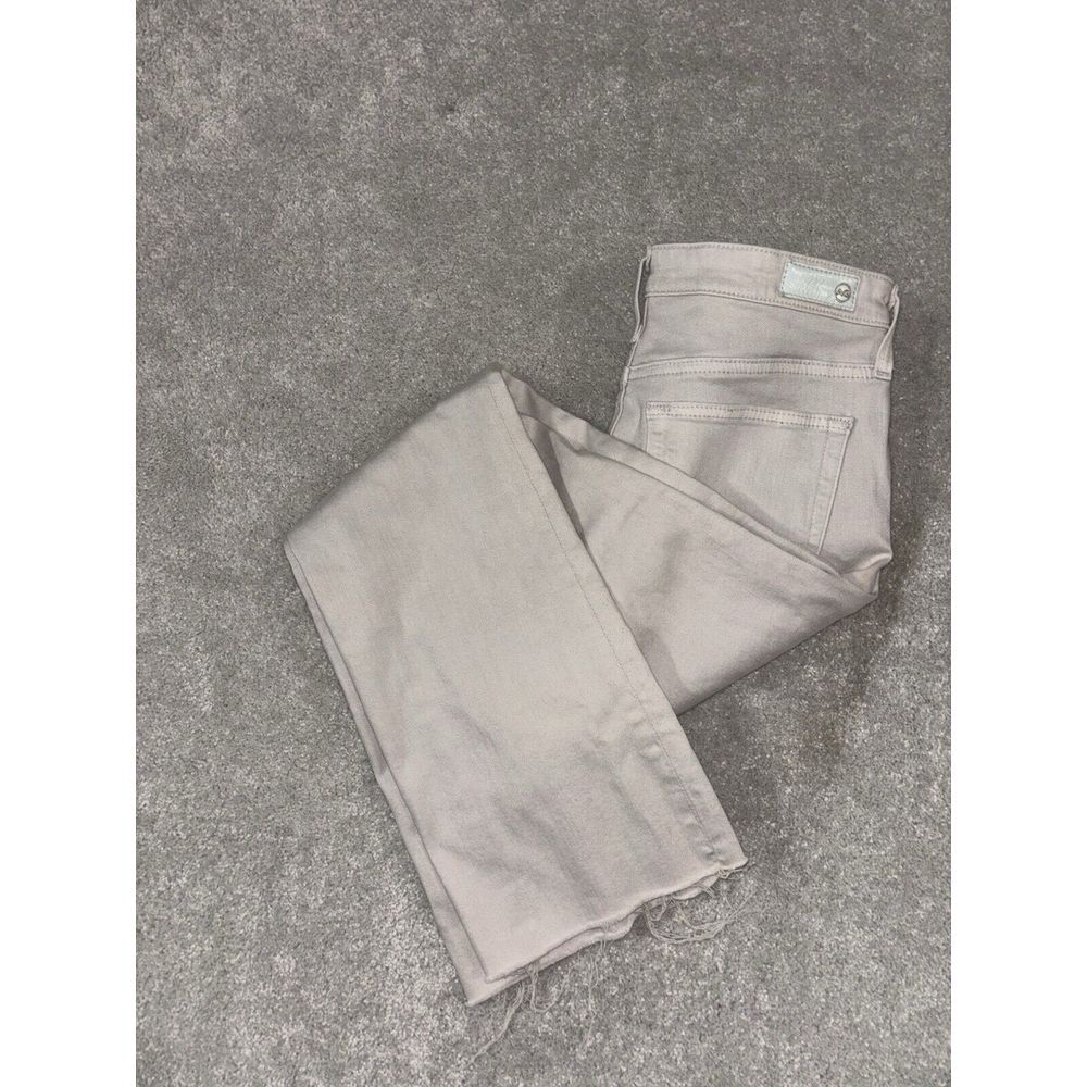 AG Adriano Goldschmied The Jodi Crop High Rise Slim Flare White Pants Size 26R - Picture 1 of 8
